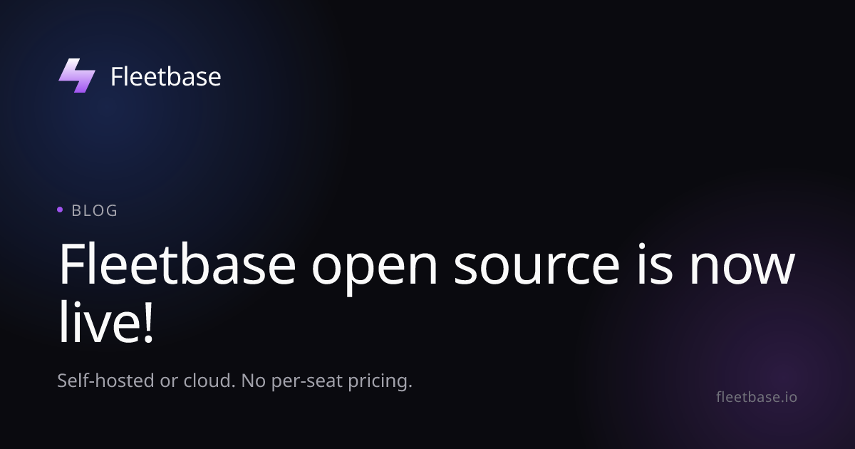 Fleetbase open source is now live! | Fleetbase
